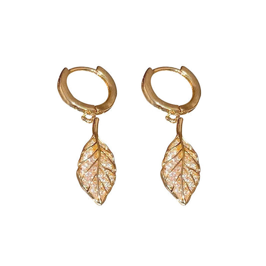 Elegant Gold Leaf Earrings